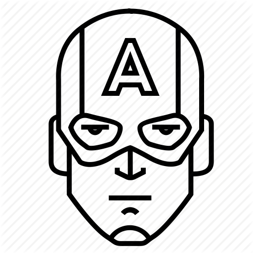 Image Library Library America Drawing Creative - Captain America Mask Drawing (512x512)