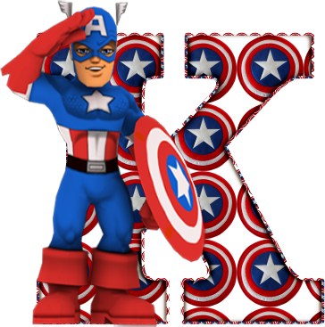 Alfabeto Del Capitán América - Alfabeto De Capitan America (364x367)