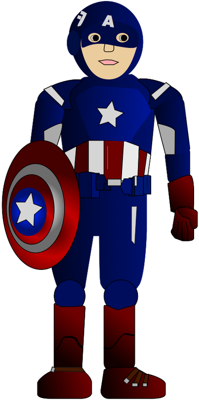 Captain America Cartoon By Wildhorsefantasy - Captain America (786x1017)