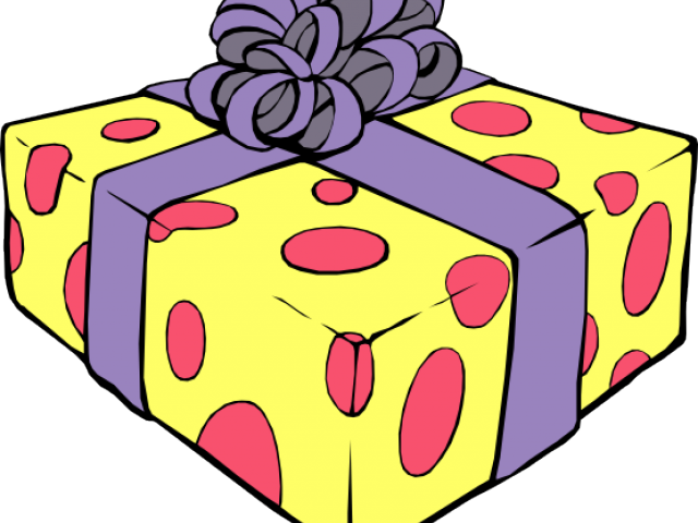 Birthday Present Clipart School - Gift Clip Art Black And White (640x480)
