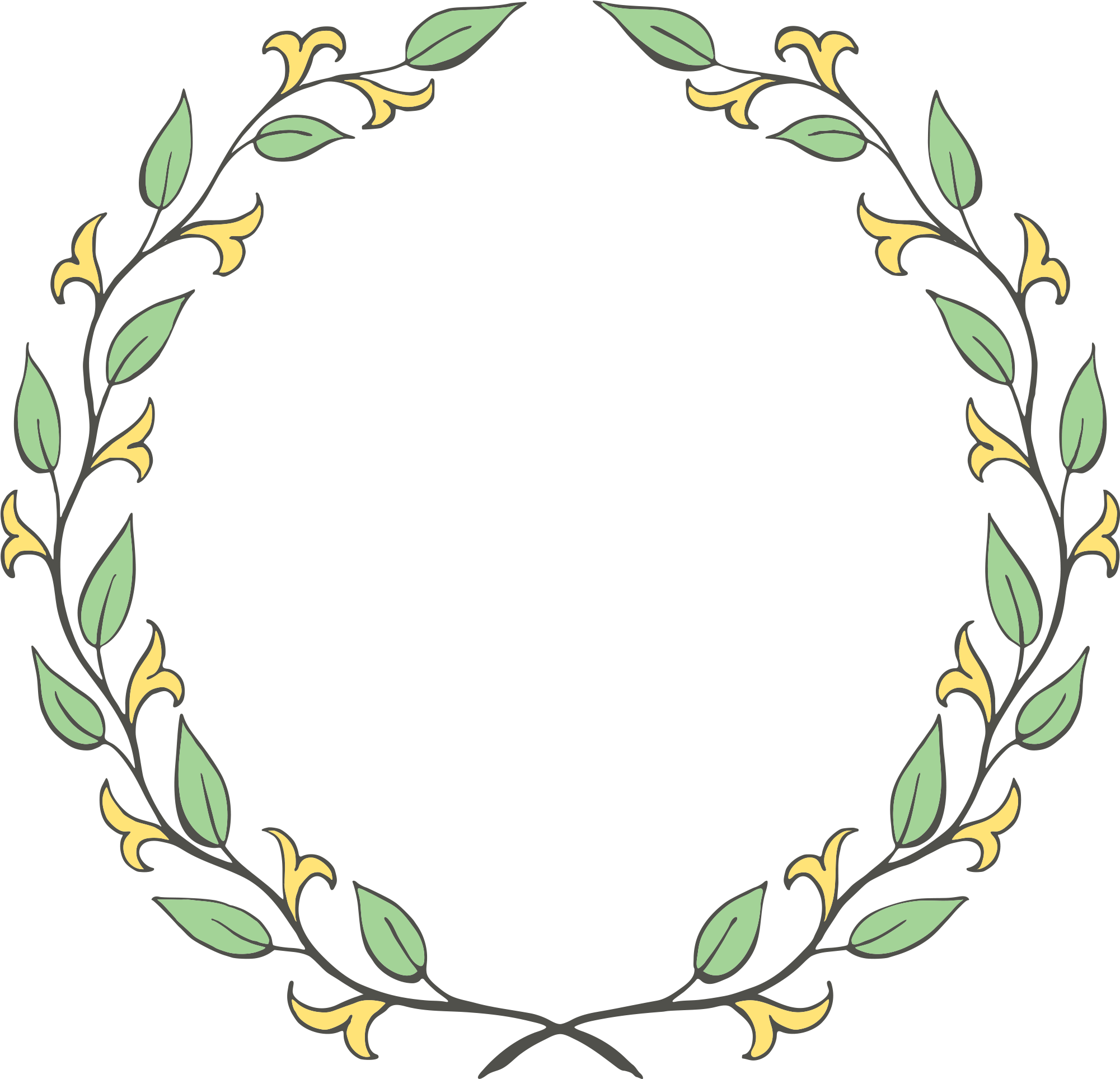 Free Floral Wreath Clip Art Oh So Nifty Vintage Graphics - Floral Wreath Png Laurel (2010x1937)