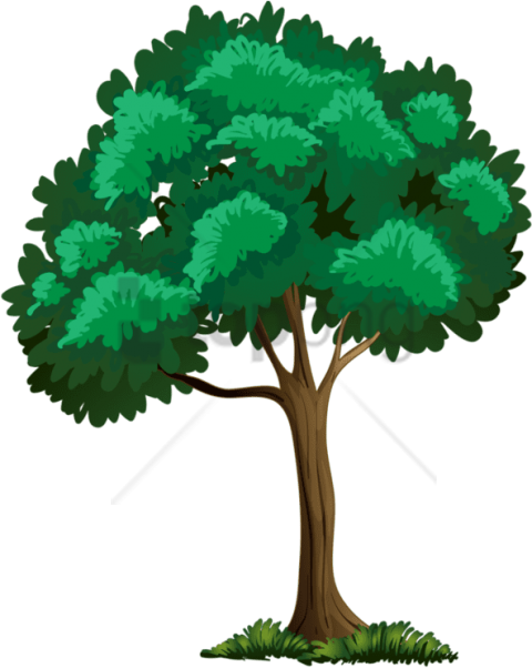 Free Png Download Trees And Flowers Png Images Background - Cow Eating Grass Cartoon (480x602)