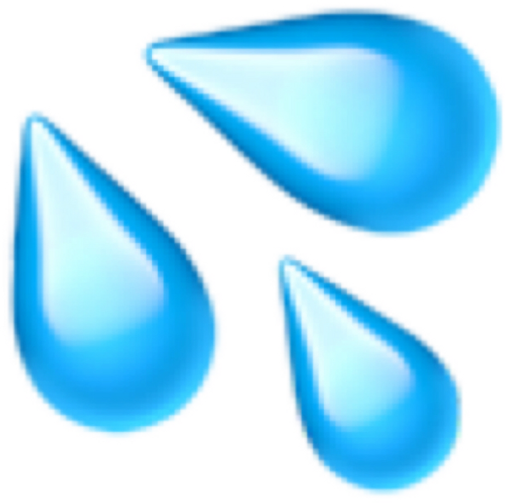Sticker Emoji Emojisticker Water Droplets Wetfreetoedit - Sweat Drops Emoji Transparent (1024x1011)