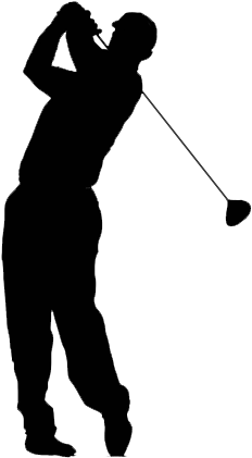 Great Golf Jokes - Silhouette Golf Clip Art (268x500)