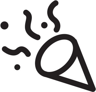 Party Popper Colouring Pages (600x600)