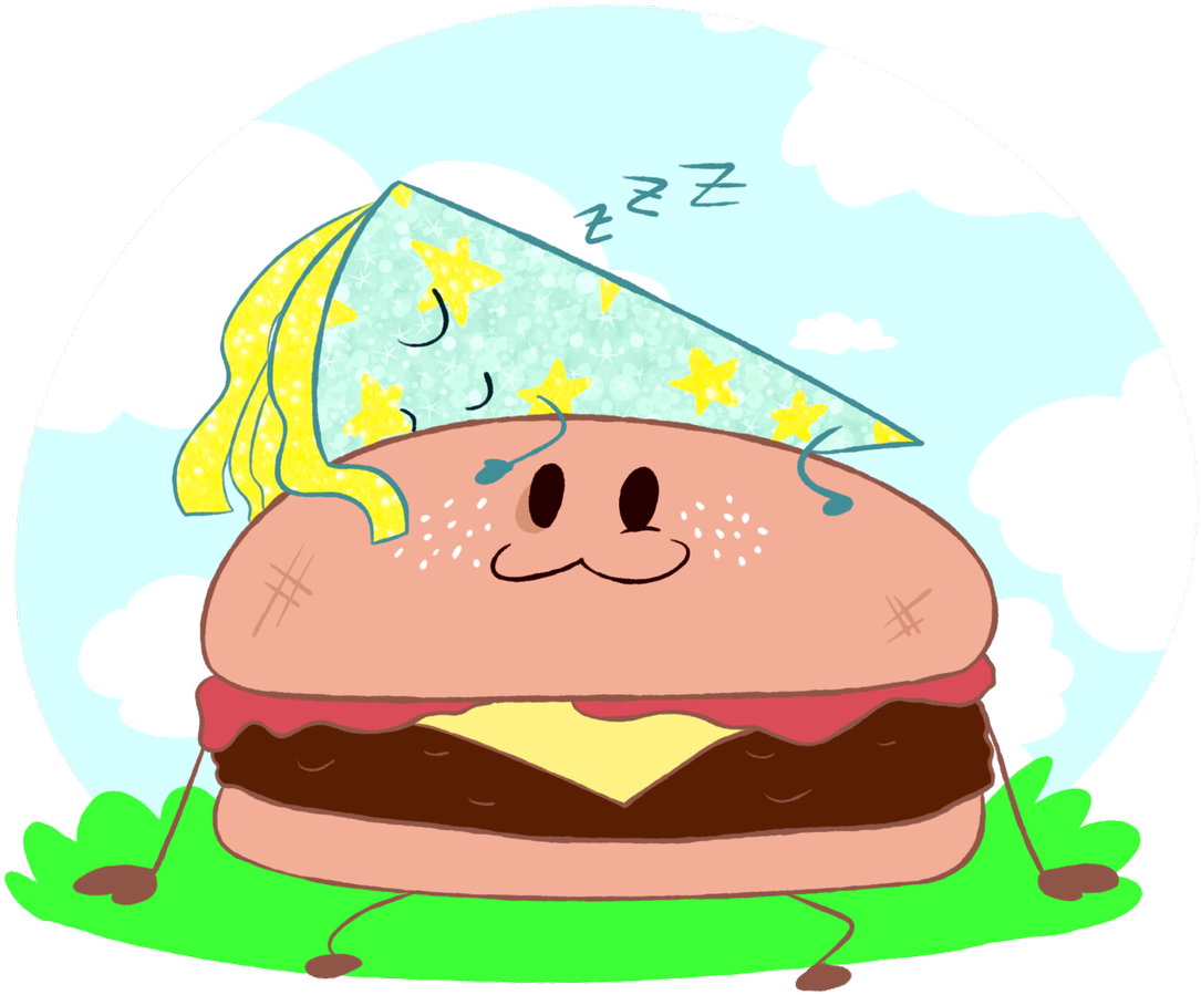 Cheeseburger And Party Popper~ Their Team Is Called - Illustration (1200x1000)