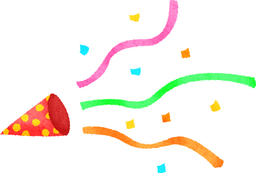 Party Popper - Cañon De Confeti Dibujo (500x337)