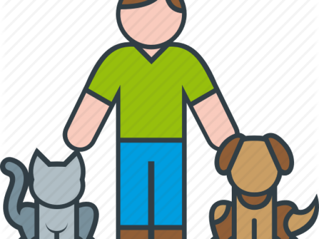Pets Clipart Man Dog - Couple Icon Png Color (640x480)