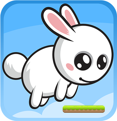Hopping Bunny Rabbit - Rabbit (512x512)