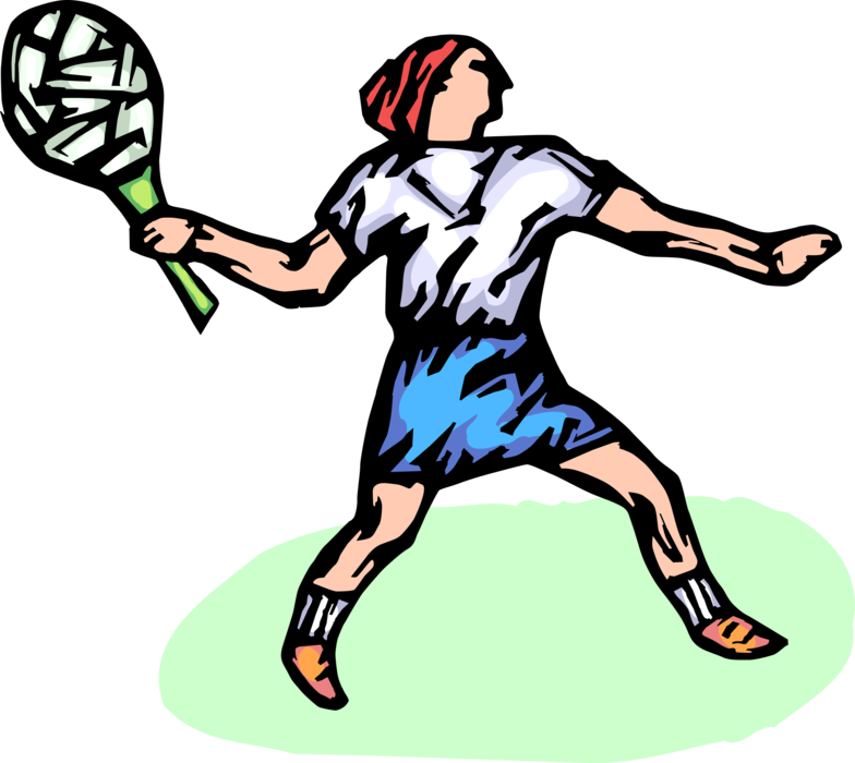 Vector Illustration Of Tennis Player Returns Serve - Vector Illustration Of Tennis Player Returns Serve (784x700)