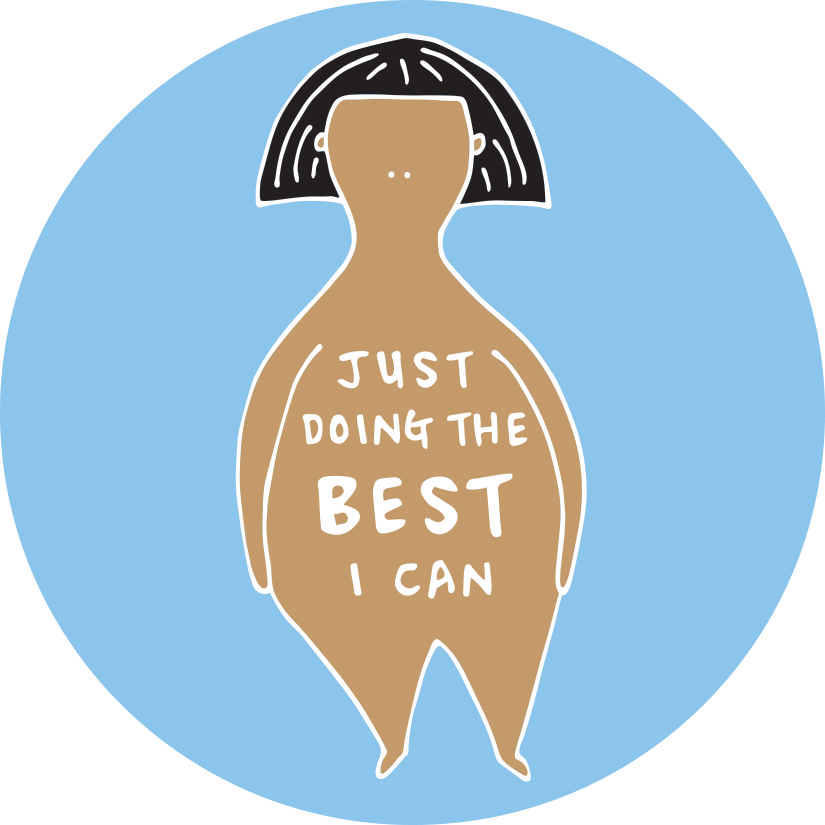 Just Doing The Best I Can Sticker - Illustration (825x825)