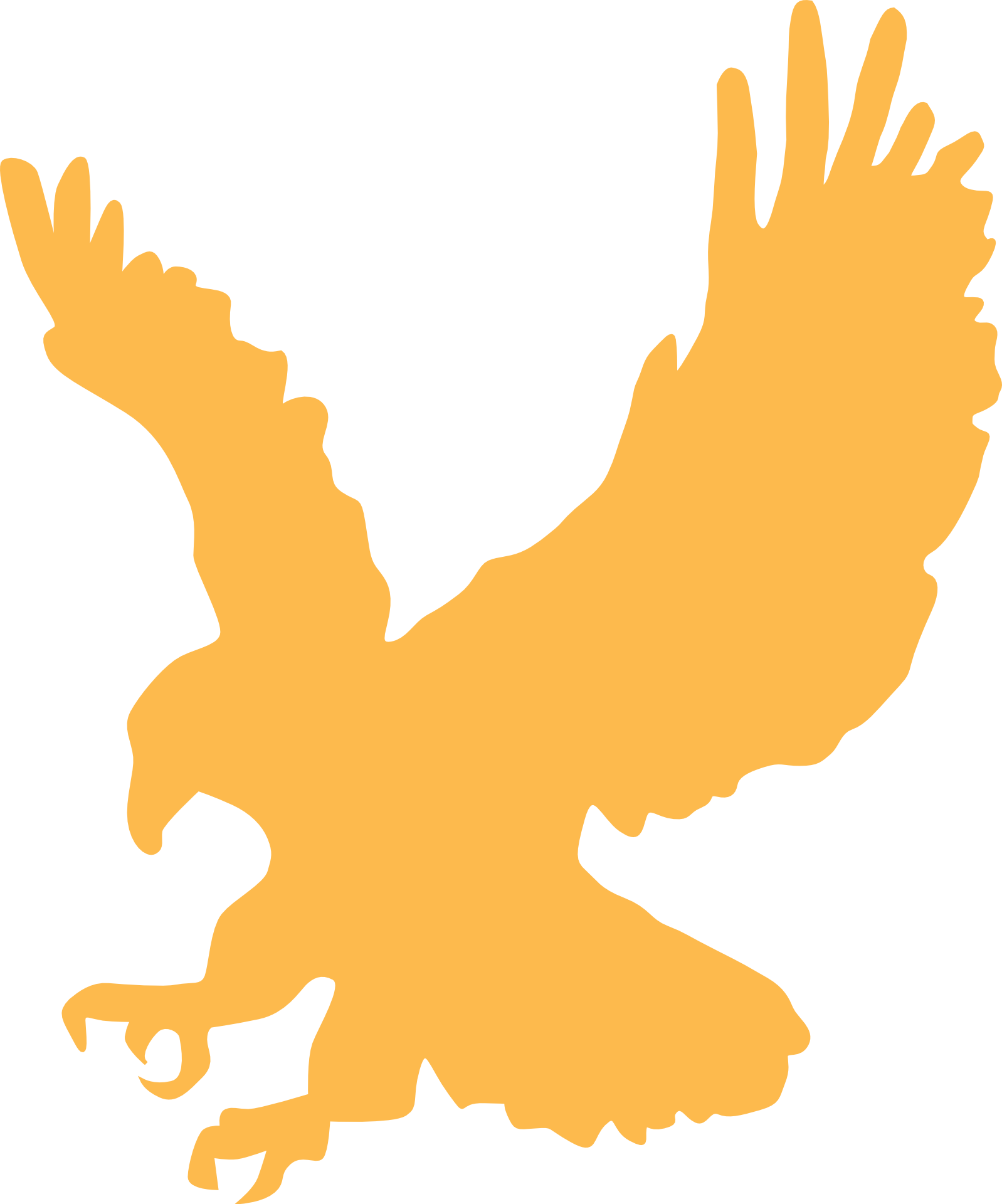 Eagle Gold Wings Animal Landing - Gold Eagle Clip Art (1598x1920)