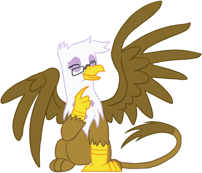 Glasses, Griffon, Oc, Oc - Cartoon (727x600)