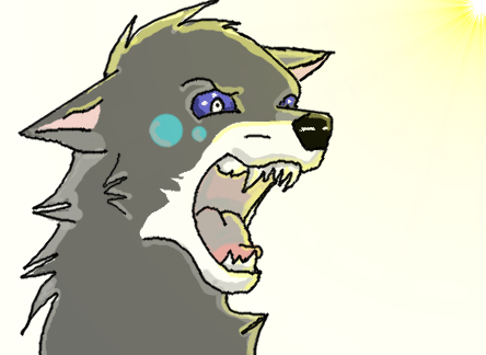 Clipart Walking Laptop - Wolf Art Drawing On Computer (444x324)