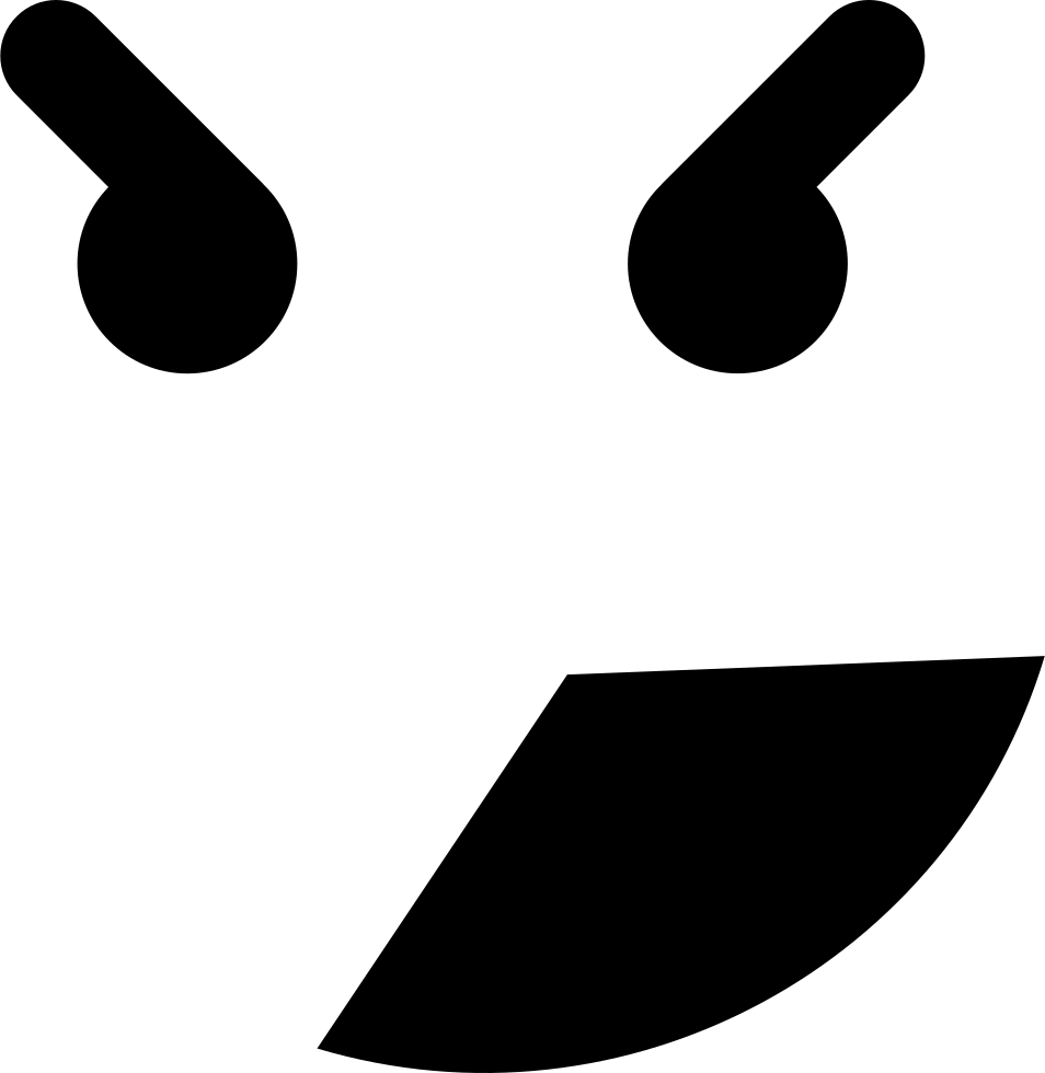 Square Emoticon Angry Face Comments - Cara Enojada Png (954x980)