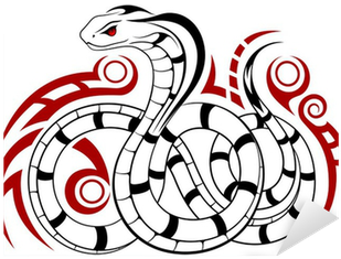 Vector Snake, Cobra In The Form Of A Tattoo Sticker - Snakes (400x400)