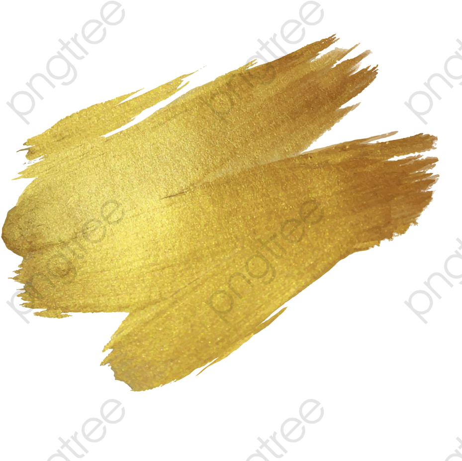 Gold Paint Png Clipart - Gold Paint Stroke Png (1000x1000)