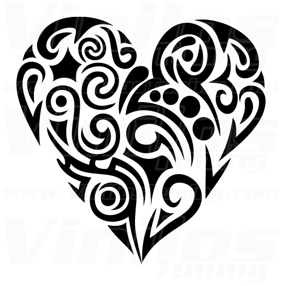 Tribal Hearts Megapegatinas - Tribal Hearts (600x600)
