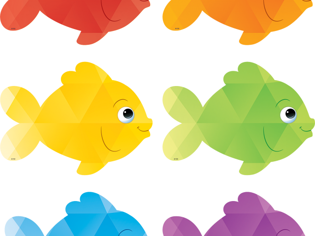 Six Fish Cliparts - Fish Clipart Different Colors (640x480)