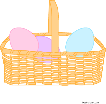 Basket Full Of Easter Eggs, Free Png Image - Basket Full Of Easter Eggs, Free Png Image (450x450)