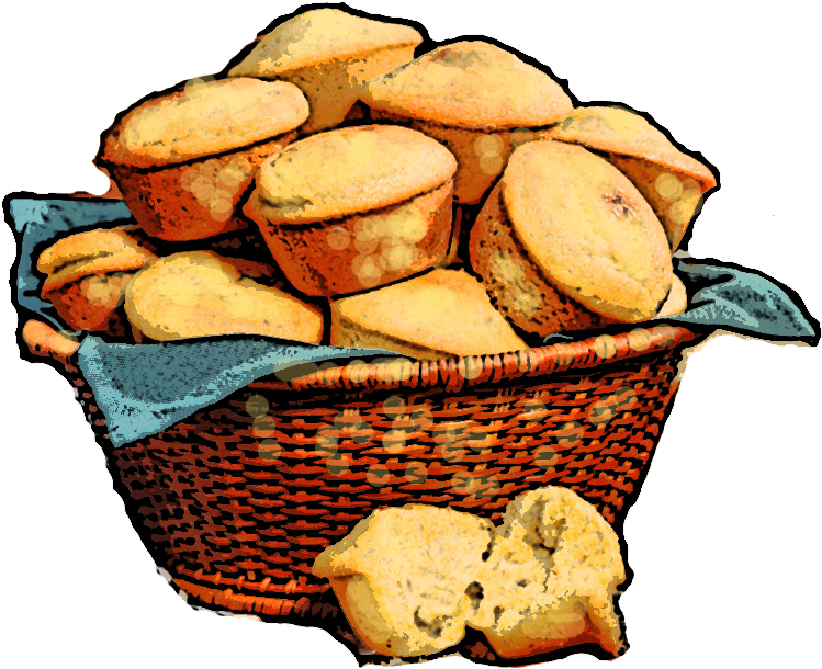Sandwich Clip Art Free - Corn Muffins Clip Art (801x657)