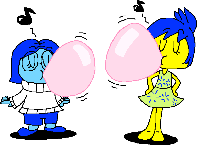 Joy And Sadness Bubble Blower By Pokegirlrules - Cartoon (801x594)