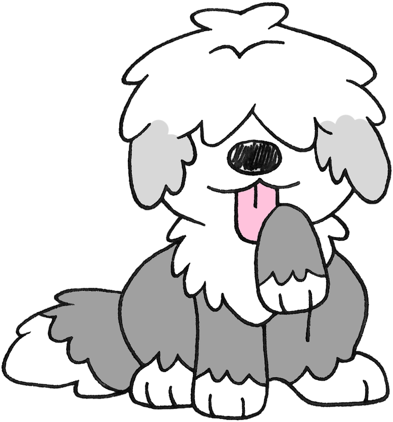 Old English Sheepdog By Alice Of Africa - Cartoon (928x861)