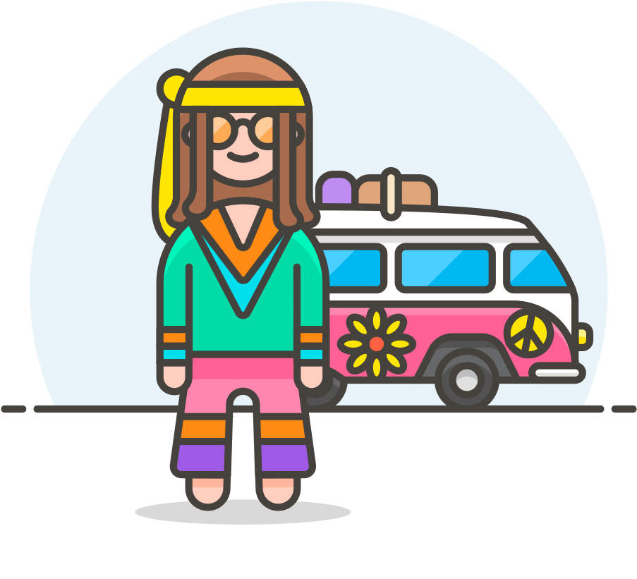 Hippie Male Icon - Icono Hippie (1024x1024)