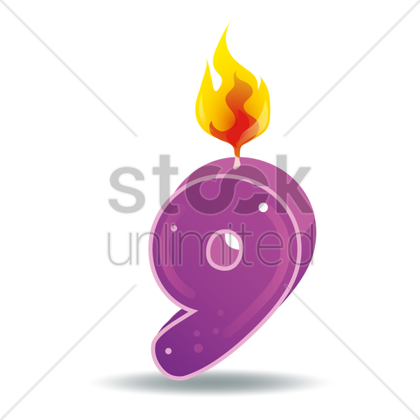 9 Number Candle Clipart Clip Art - 8 Candles (600x600)