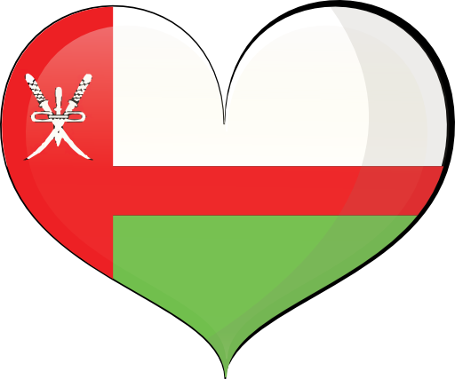 Oman Heart Flag - Oman Flag (512x427)