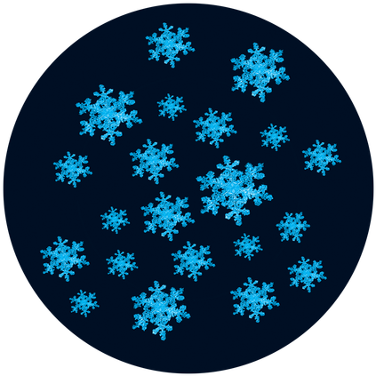 Apollo Design C2-1000 Winter Snowfall Glass Pattern - Snowfall Design (500x500)