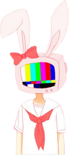 Tv Television Freetoedit Sctv - Anime Girl Cute Tv Head (240x540)