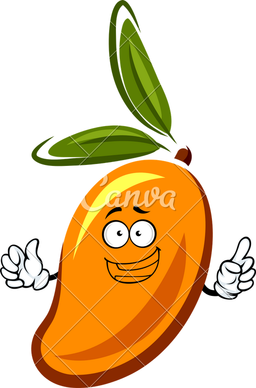 Mango Icon Art - Mango Fruit Cartoon (528x800)