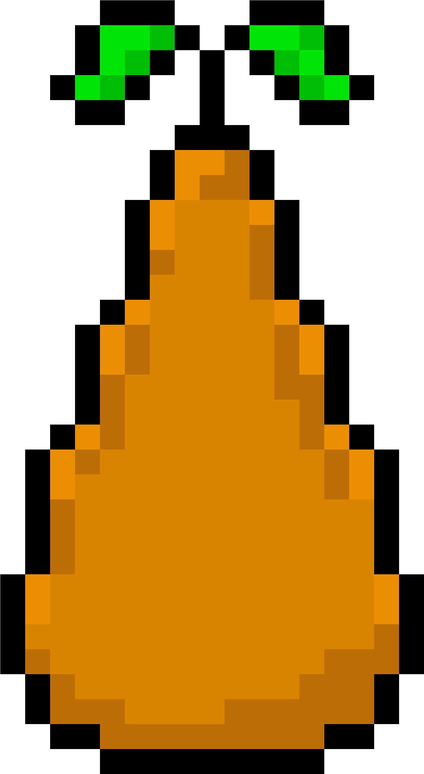 Mango - Kawaii Pumpkin Pixel Art (2200x3200)