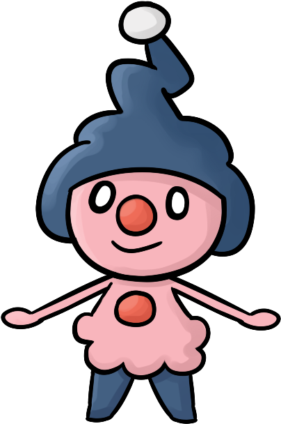 A Smol And Precious Mime Jr - Cartoon (744x783)