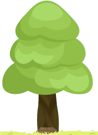 Acorn Tree - Illustration (481x445)