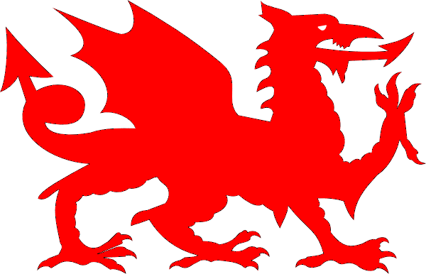 Welsh Dragon Silhouette 31 Edited - St Richard's Episcopal School (600x386)