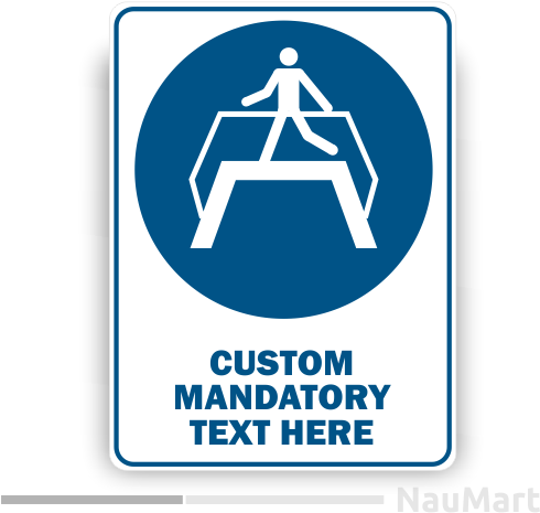 Mandatory Sign With Custom Text In Any Language - Traffic Sign (500x500)