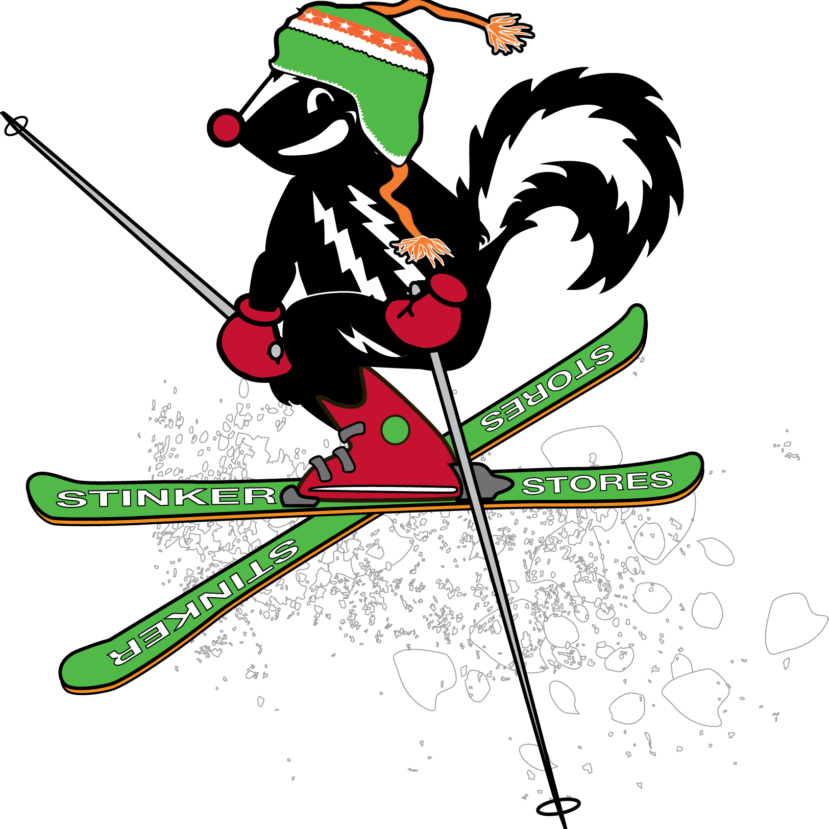 Skier Silhouette Clip Art - Stinker (1624x1624)