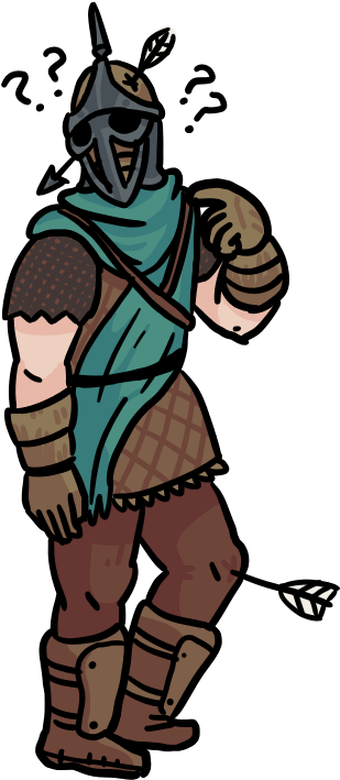 Video Game Bandit Convinced The Arrow Shot Through - Illustration (335x723)