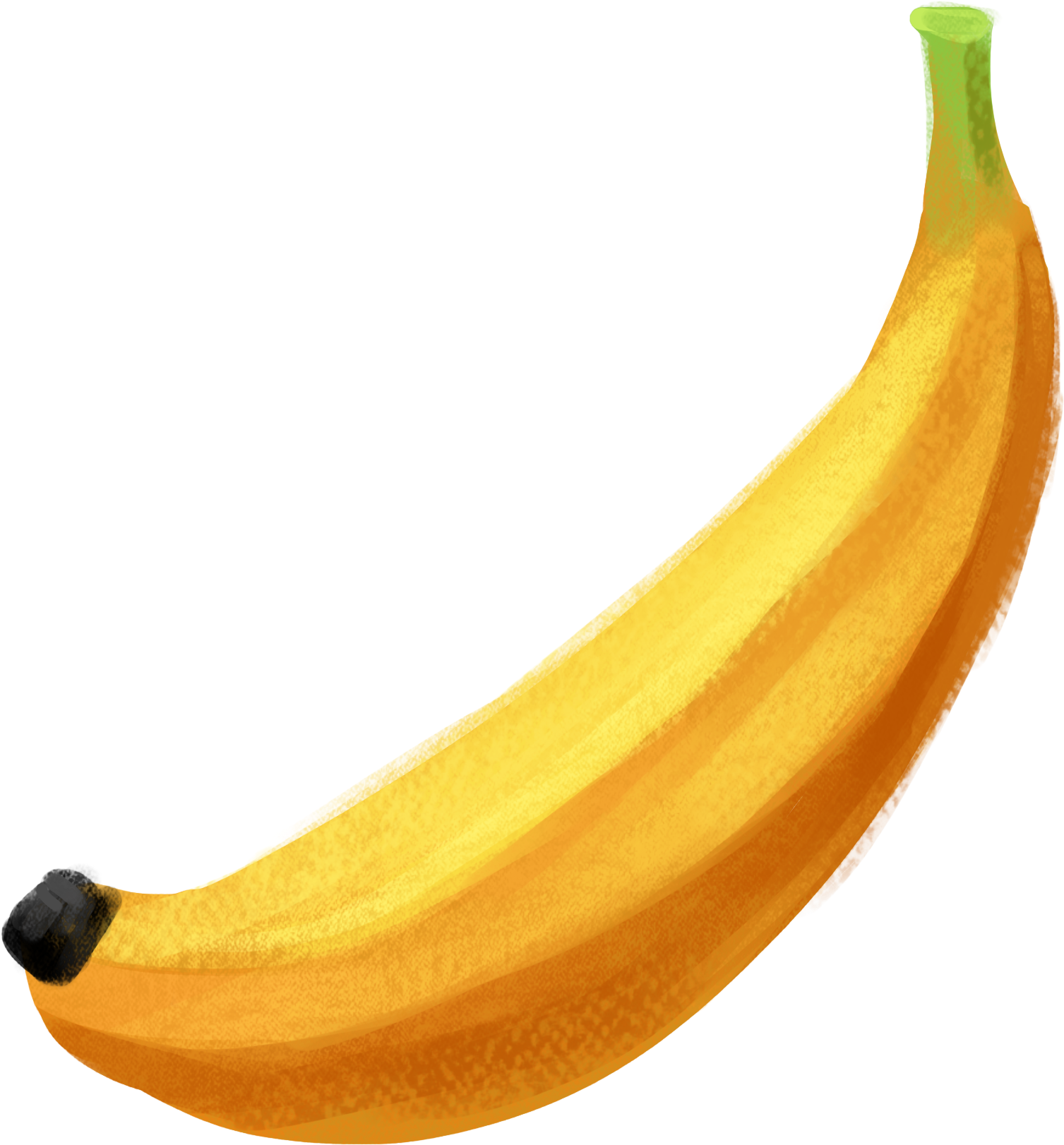 Yellow Banana Illustration Drawed With Crayons Clipart - กล้วย วาด (2000x2000)
