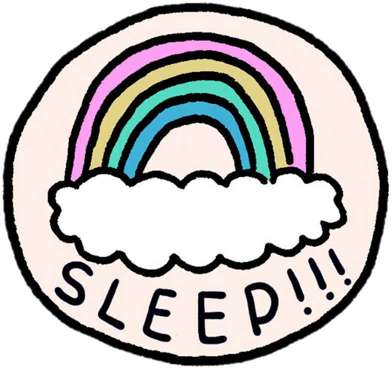 #nubes #arcoíris #sueños #kawaii #dream #sleep #dormir - Imagenes De Stickers (1024x970)