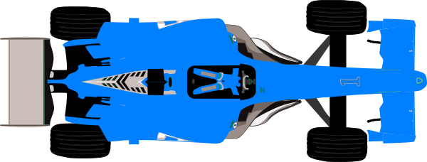 Formula 1 Car Top View (600x228)