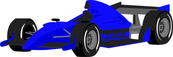 Formula 1 Clipart Blue - Formula 1 Car Vector Png (600x200)