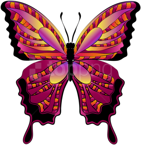 Free Png Download Red Butterfly Clipart Png Photo Png - Butterfly Clip Art Red (480x491)