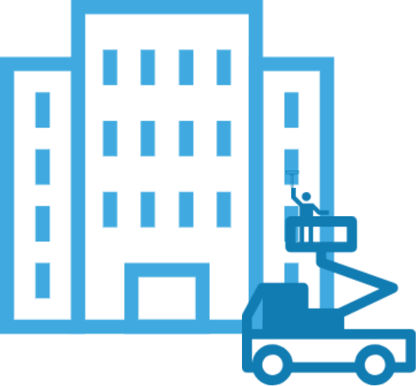 Window Cleaning Via Cherry Picker - Nedvizhimosti V Krasnodare (600x557)