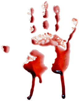 Blood Hand Photo - Bloody Handprint Transparent Background (400x400)