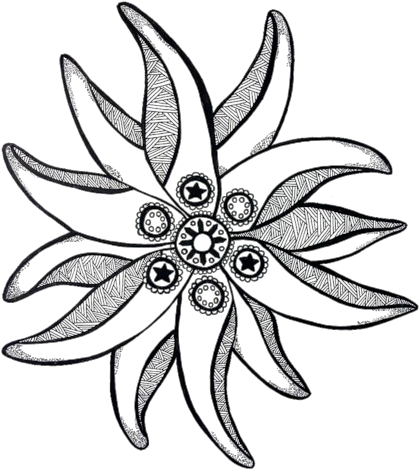 Daffodils Clipart Sampaguita - Edelweiss Black White Transparent (500x500)