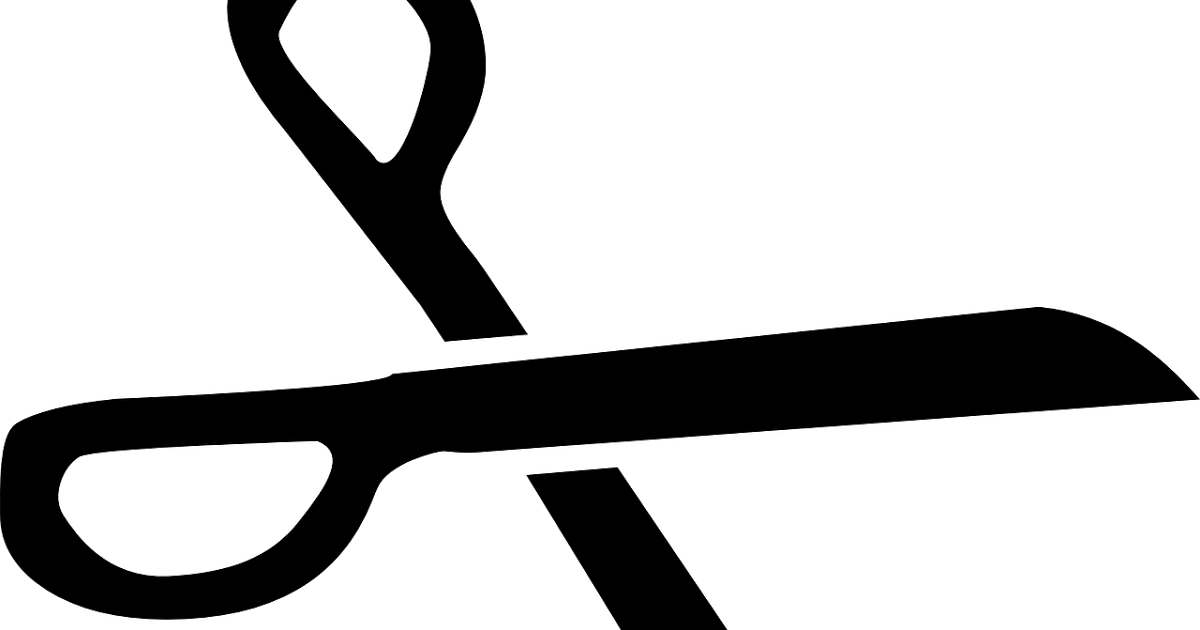 Free Printable Clip Art Borders - Transparent Scissors Silhouette (1200x630)