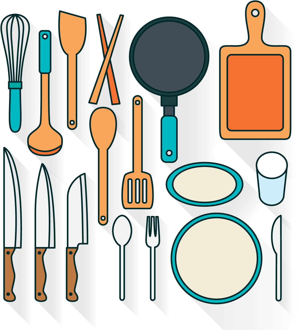 Knife Tableware Kitchen - Kitchen Tools Vector Png (1500x1500)